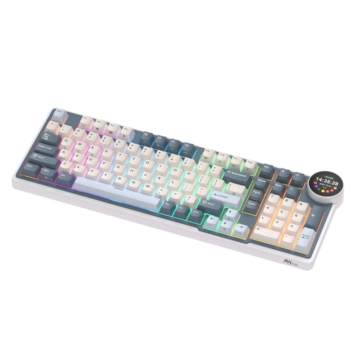 Royal Kludge RK-N99 Tri-Mode RGB 98 Keys Hot Swappable Mechanical Keyboard Moon