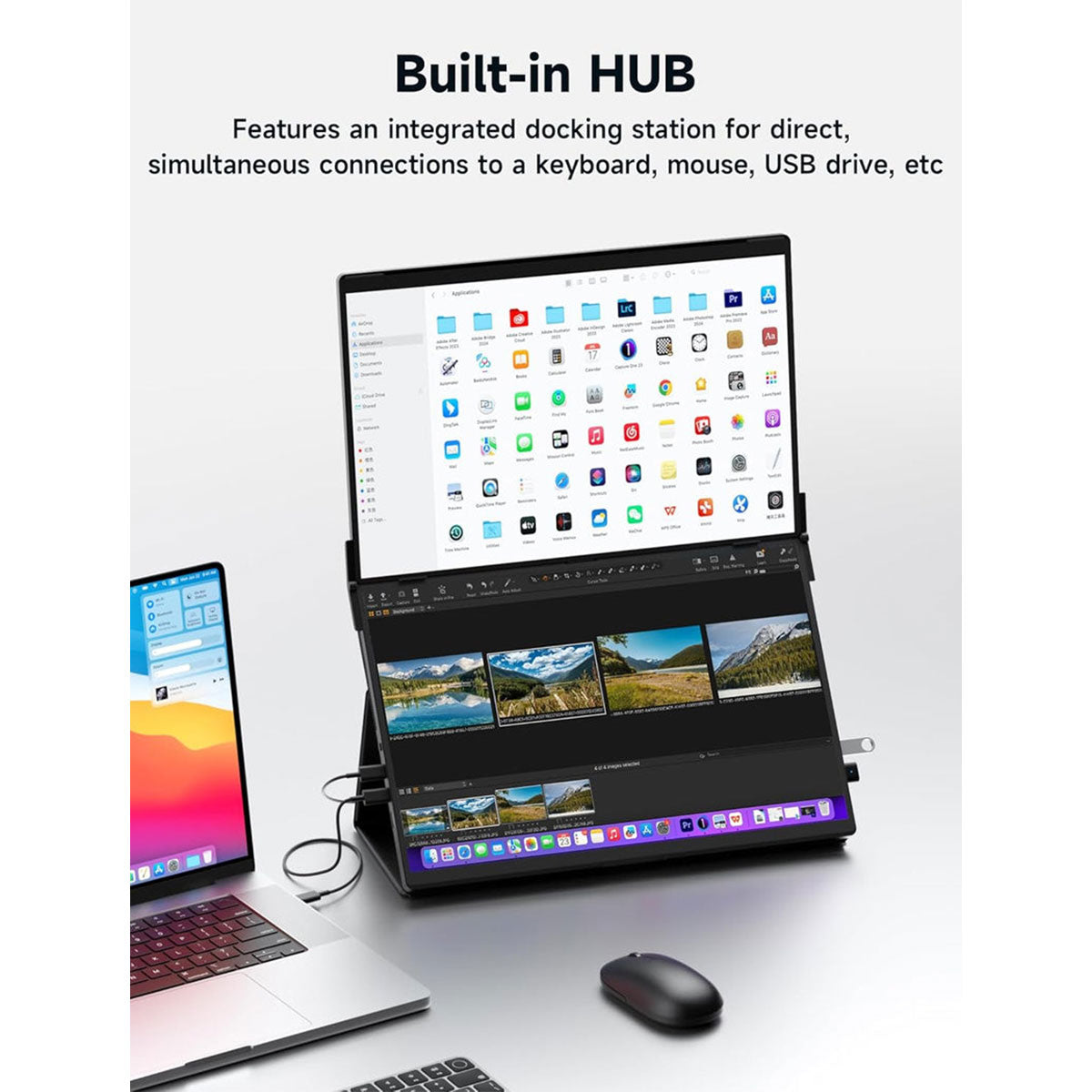 JSAUX FlipGo Pro 13.5" 2256x1504 Dual Stacked Portable Monitor (Black) (PM0201)