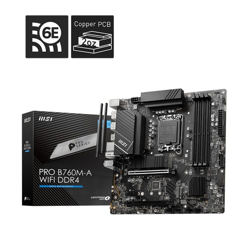 MSI Pro B760M-A Wifi DDR4 Motherboard