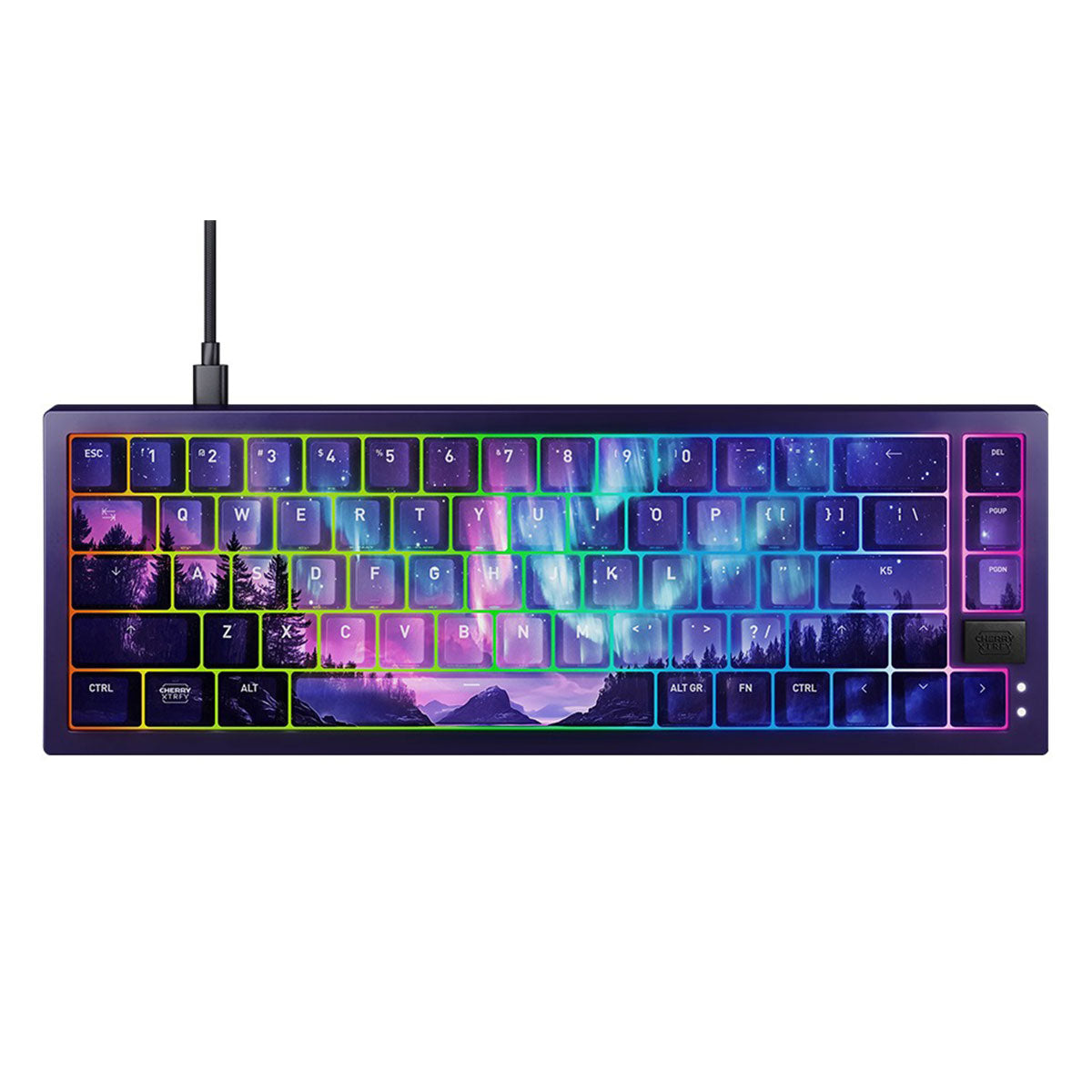 Cherry XTRFY K5V2 GP6 Northern Light Limited Edition Keyboard & Mouse Pad Bundle (Blue)