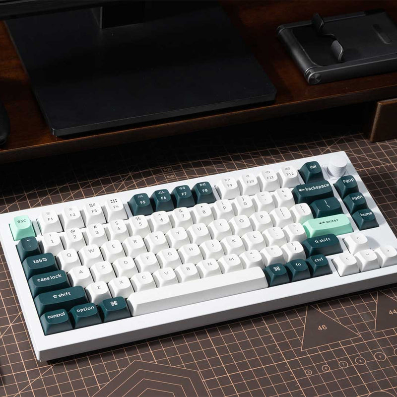 Keychron Q1 HE QMK 75% Fully Assembled Knob RGB Backlight Hot-Swappable Wireless Magnetic Switch Keyboard - Shell White (Gateron Double-Rail Magnetic Nebula Switch) (Q1H-P1)