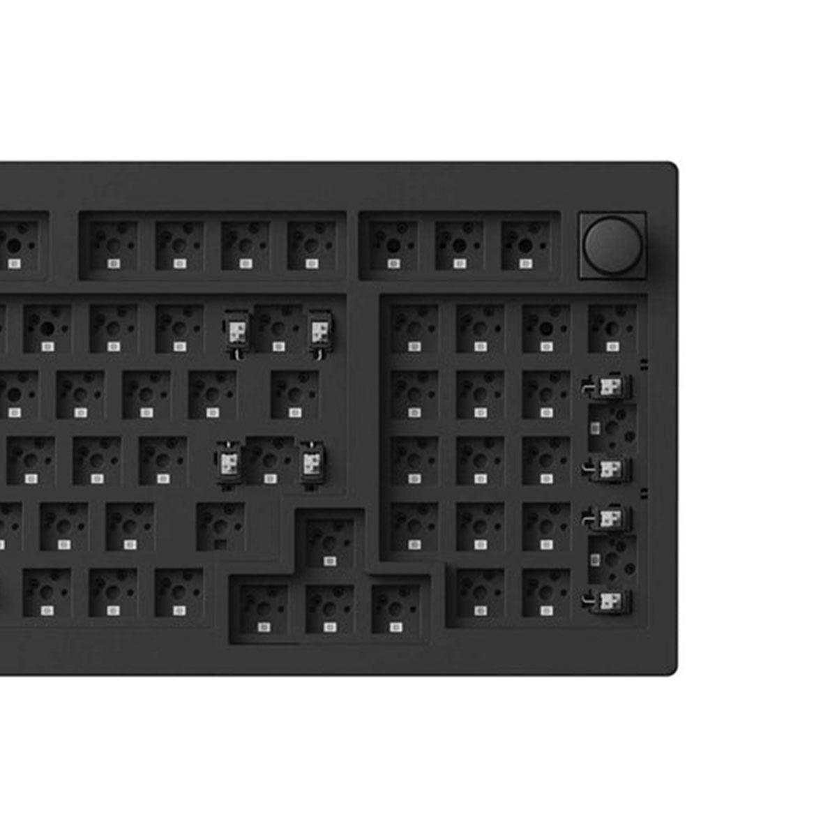 Keychron V5 Max QMK/VIA Barebone Knob 96% Wireless Custom Mechanical Keyboard - Carbon Black (V5M-Z4)