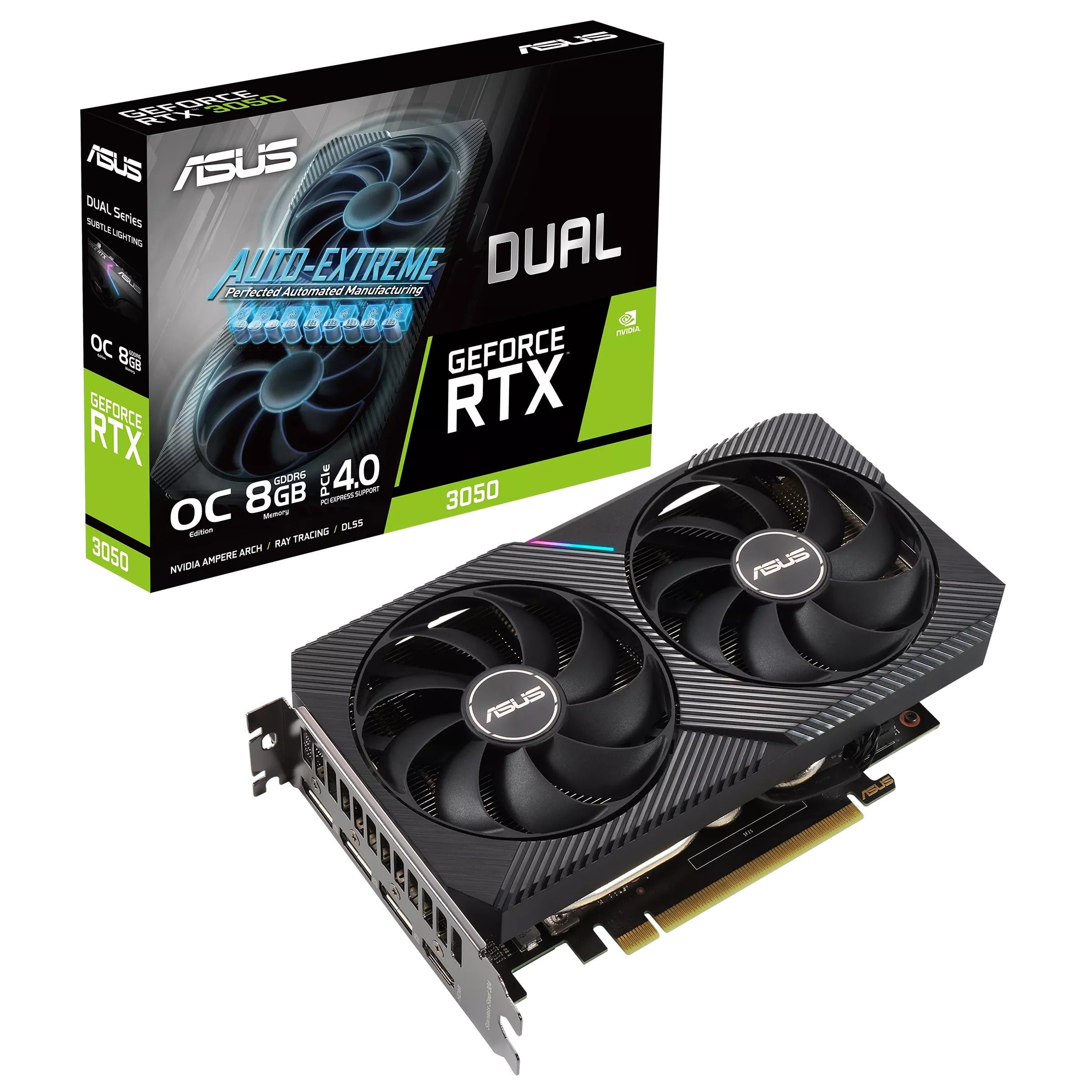 Asus Dual GeForce RTX 3050 8GB OC V2 PCIE 4.0 GDDR6 Graphics Card