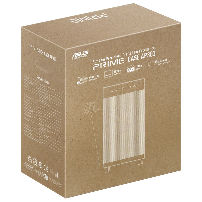 Asus Prime AP303 Mesh Panel ATX PC Case 