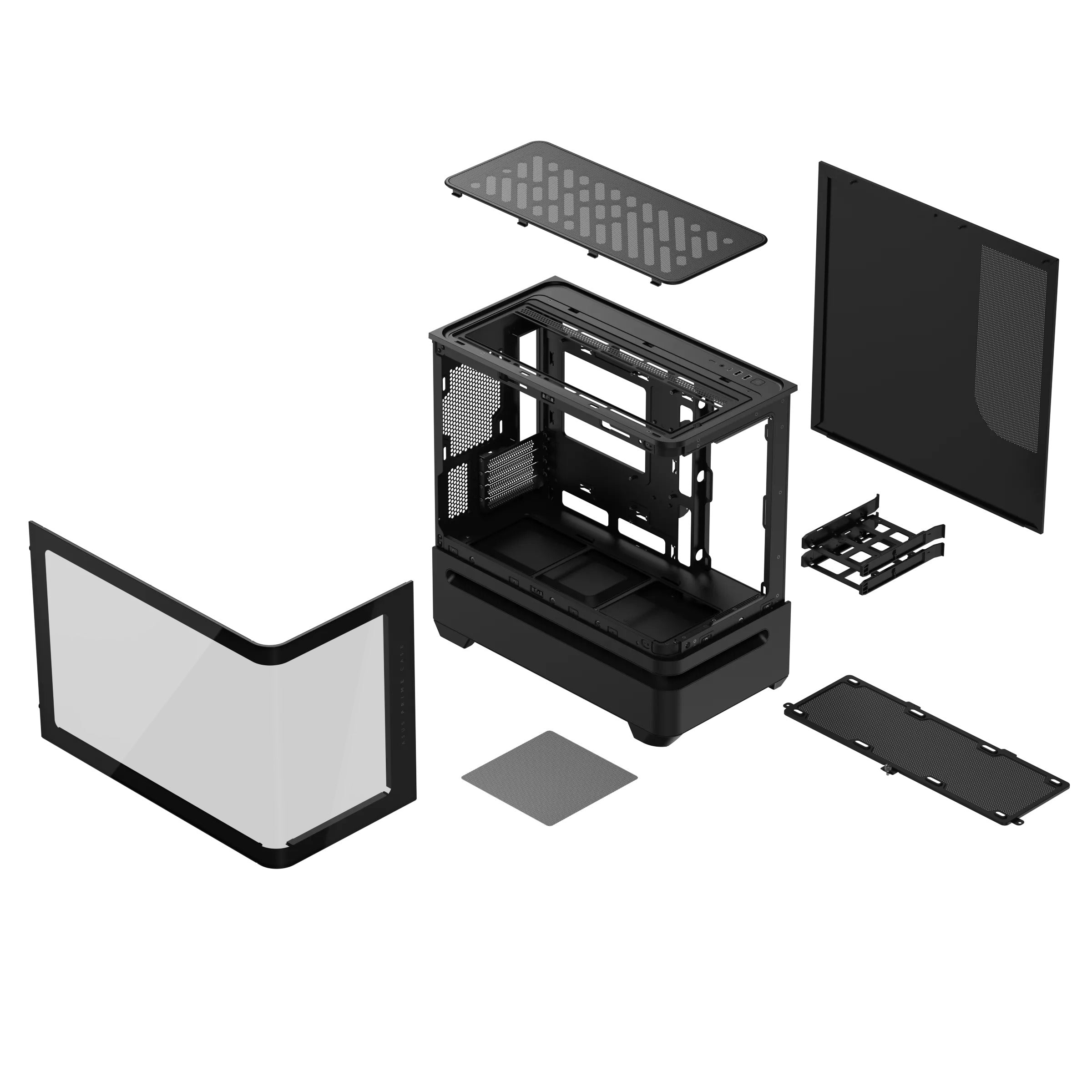 Asus Prime AP202 Air Floating mATX Curved Glass Panel Panoramic PC Case | DataBlitz