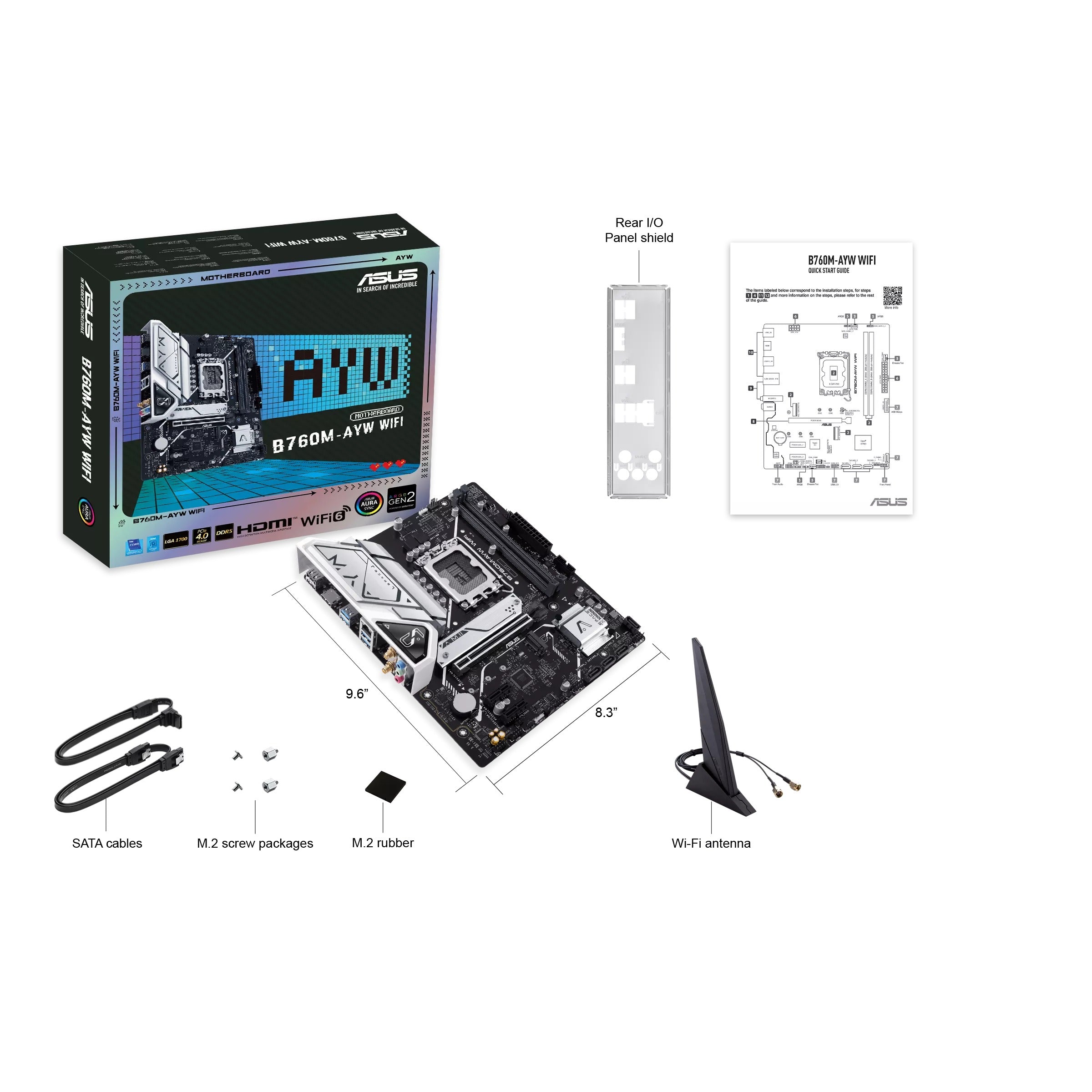 Asus B760M-AYW WiFi DDR5 Intel Motherboard