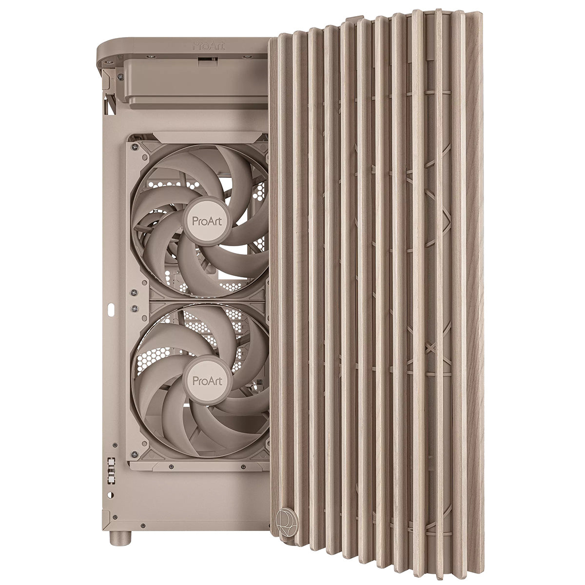 Asus ProArt PA401 Wood Ed. Tempered Glass Panel ATX PC Case (Beige)