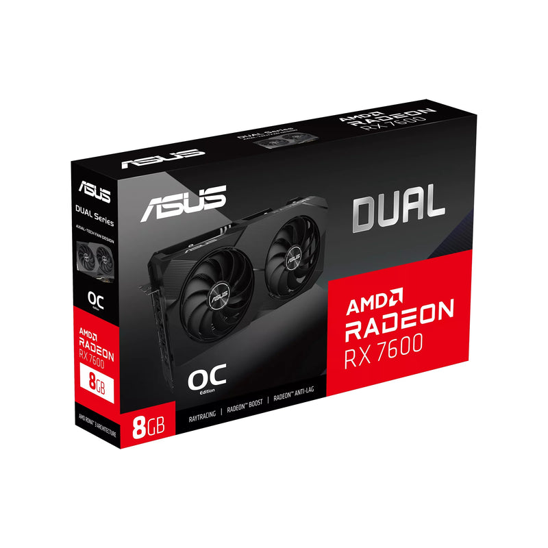 Asus Dual AMD Radeon RX 7600 OC 8GB GDDR6 Graphics Card