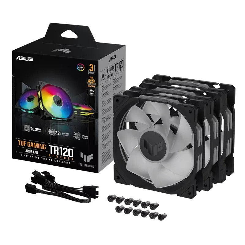 Asus TUF Gaming TR120 ARGB Reverse Fan - Triple Pack | DataBlitz