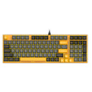 E-Yooso Z-7222 LED Light 98 Keys Wired Hot-Swappable Mechanical Keyboard Black/Yellow (Optical Switch)