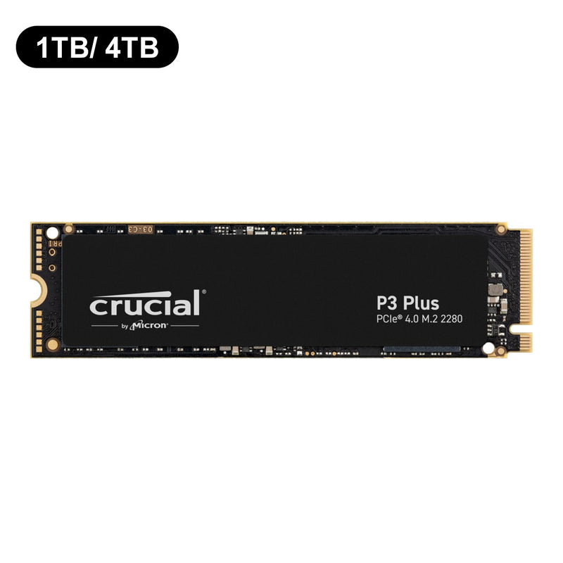 Crucial P3 Plus PCIe M.2 2280 SSD (1TB, 4TB) (CT1000P3PSSD8, CT4000P3PSSD8)