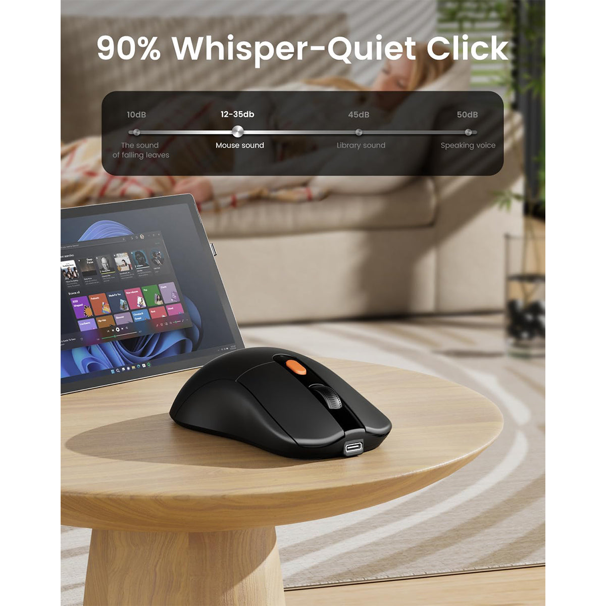 ProtoArc EM15 Bluetooth & 2.4G Dual Receiver Wireless Mouse (Black) (CP016268)