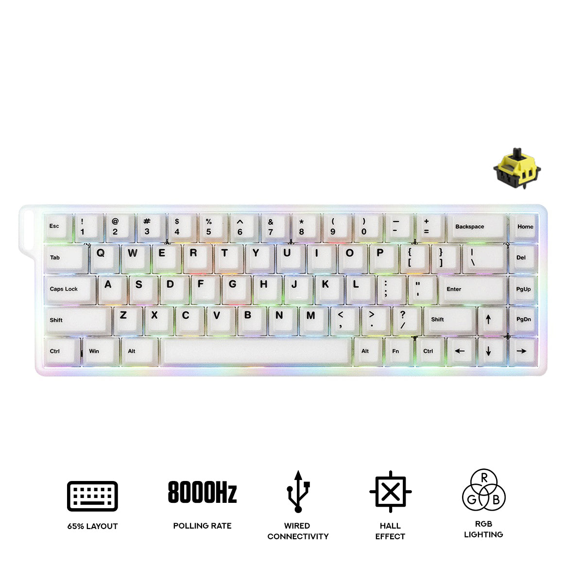 MonsGeek Verve 68 HE Wired RGB Magnetic Keyboard 