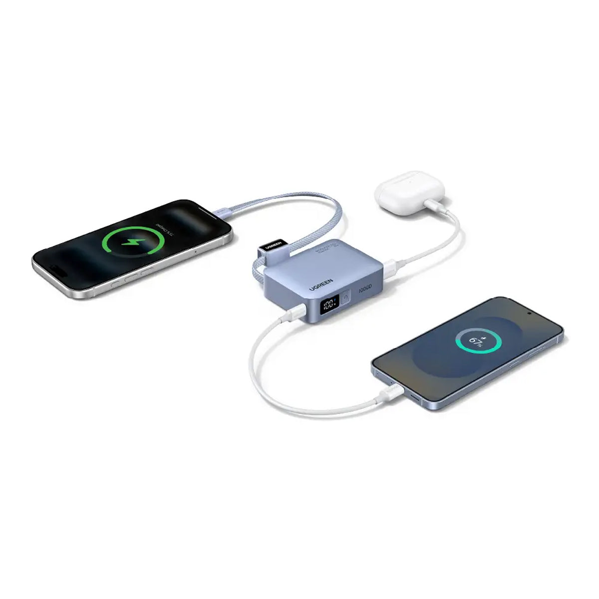Ugreen 10000mAh 33W Fast Charging Power Bank w/ USB-C Built-In Cable