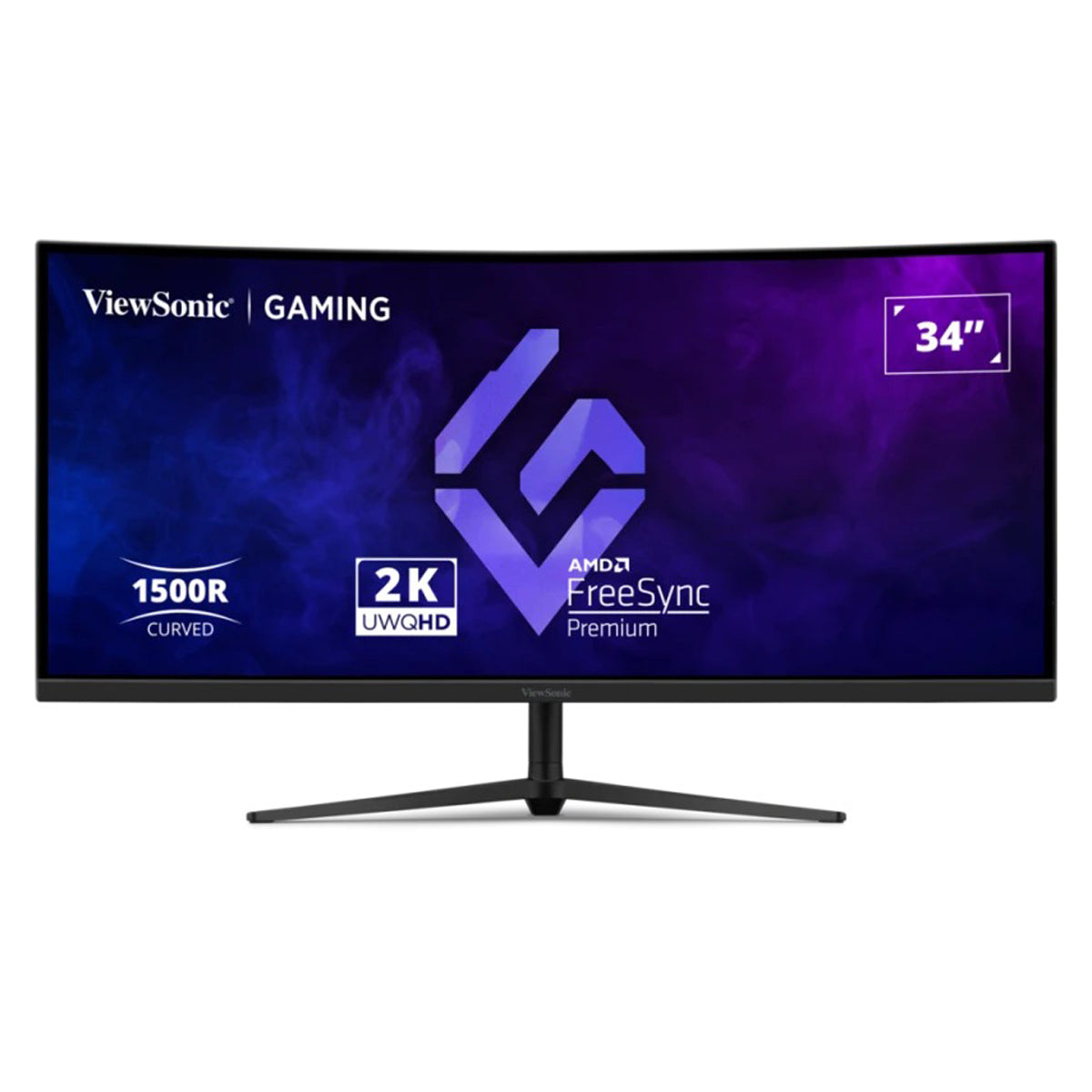 ViewSonic VX3418C-2K 34" UWQHD (3440x1440) 180Hz 1ms MPRT VA Curved Gaming Monitor with Tilt, Height & Swivel Adjustment