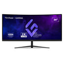 ViewSonic VX3418C-2K 34" UWQHD (3440x1440) 180Hz 1ms MPRT VA Curved Gaming Monitor with Tilt, Height & Swivel Adjustment