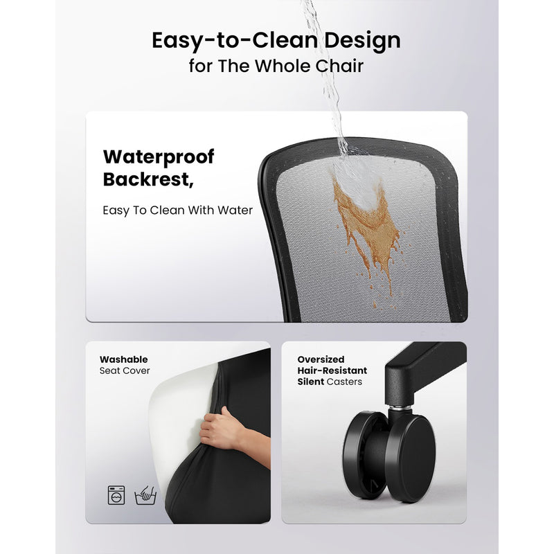 ProtoArc Flexer Mesh Ergonomic Office Chair (Black) (CP016457)