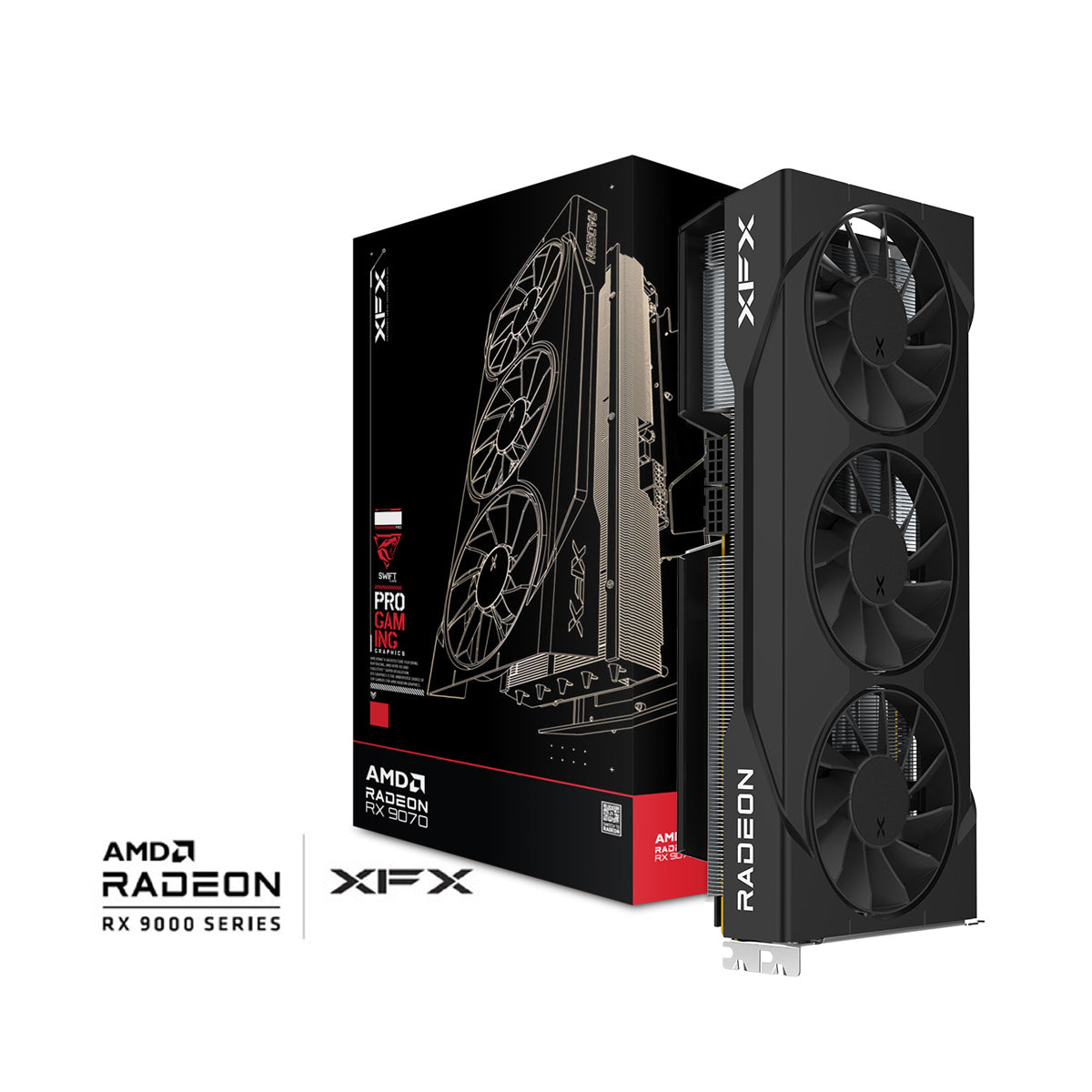 XFX Swift AMD Radeon RX 9070 GRE Triple Fan 12GB GDDR6 Gaming Edition Graphics Card (RX-97GRE29B7)