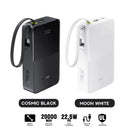 Baseus EnerFill FC51 Bipow 2 Pro Digital Display Power Bank with Built-in Cable 20000mAh 22.5W (Cosmic Black, Moon White) (A0027701, E0027700)
