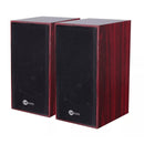 Lecoo DS105 Wired Desktop Speaker (Red Wood Grain)