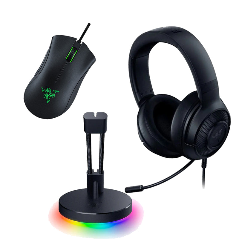 Razer Game On Bundle (DeathAdder Essential + Mouse Bungee Chroma + Kraken X Lite)