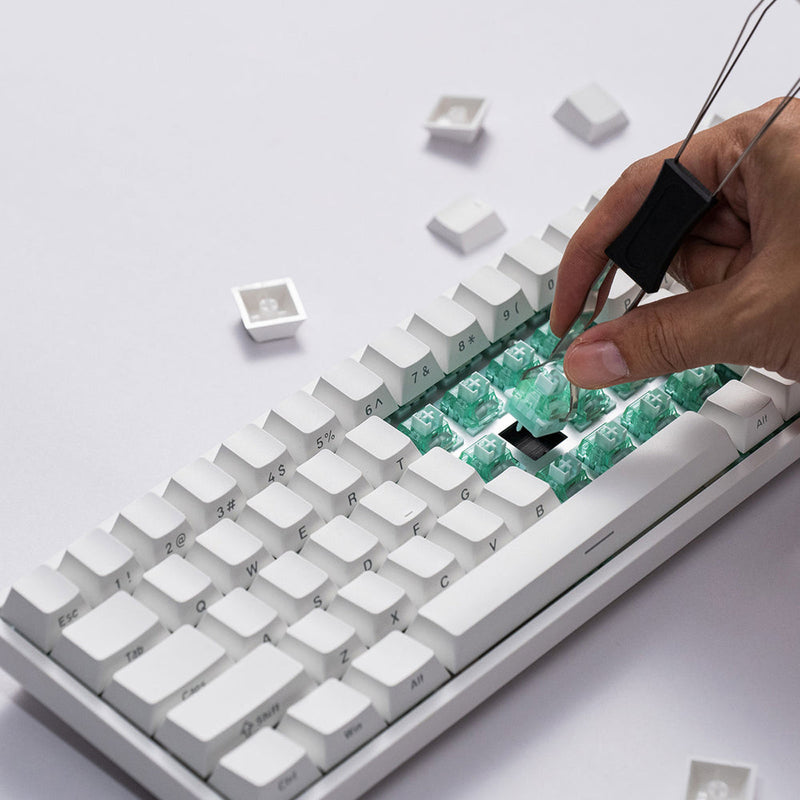 MonsGeek FUN68 HE White Tri-Mode RGB Mechanical Keyboard