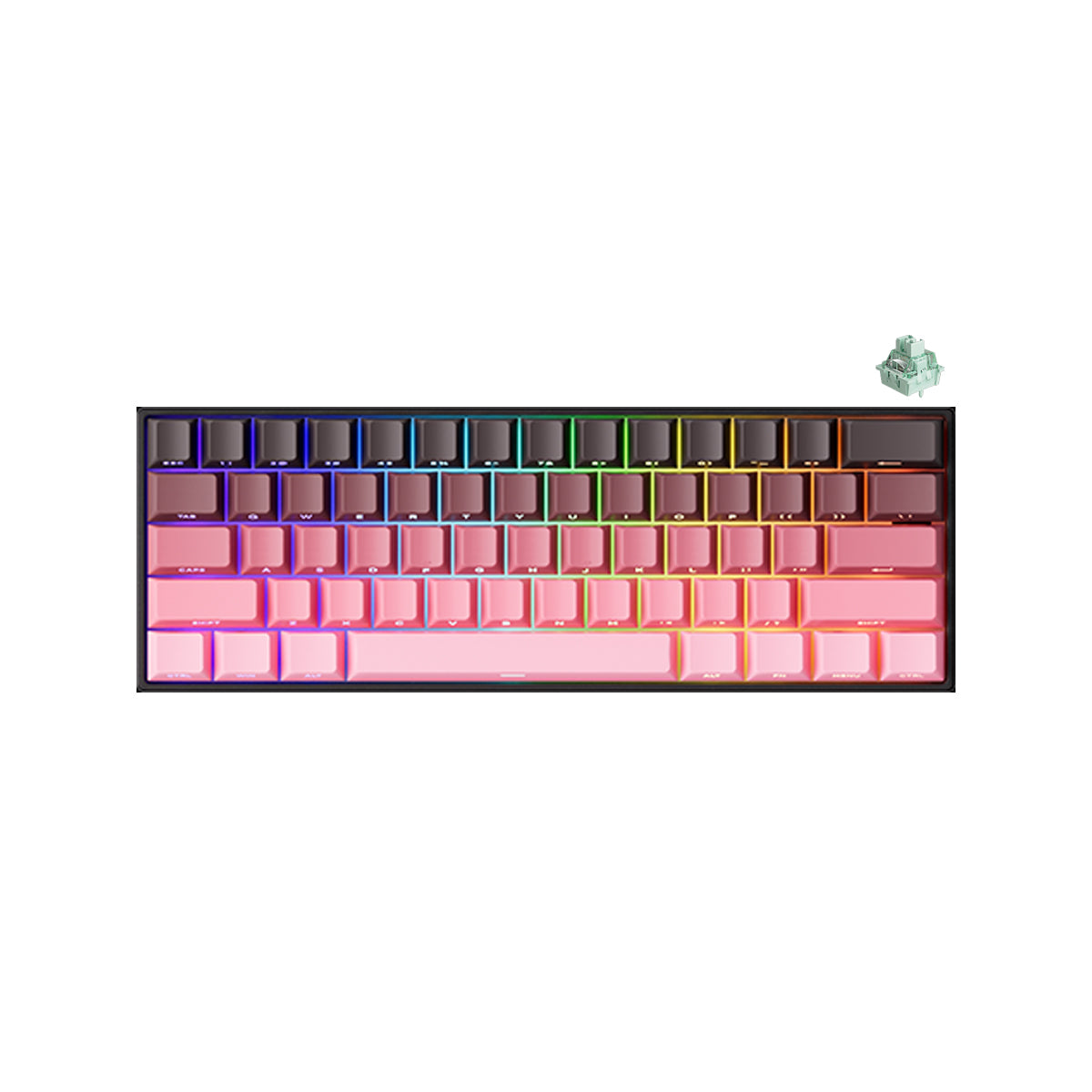 MonsGeek FUN60 Pro HE RGB Magnetic Keyboard (Black/Pink)