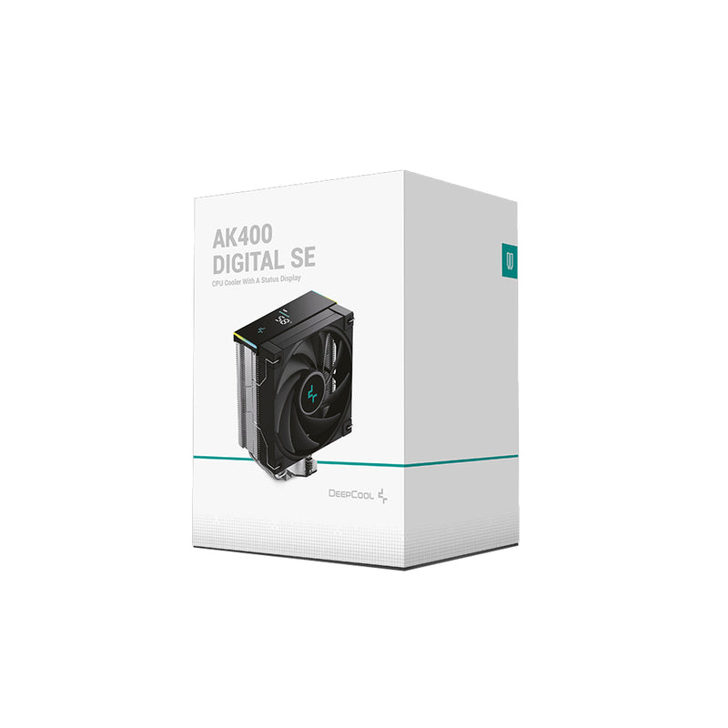DeepCool AK400 Digital SE CPU Cooler with a Status Display (Black)
