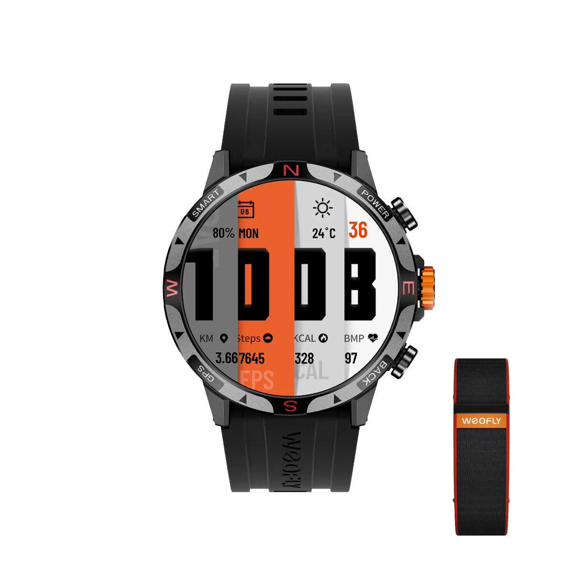 Weofly Conquer 2 Smartwatch (Black, Silver)