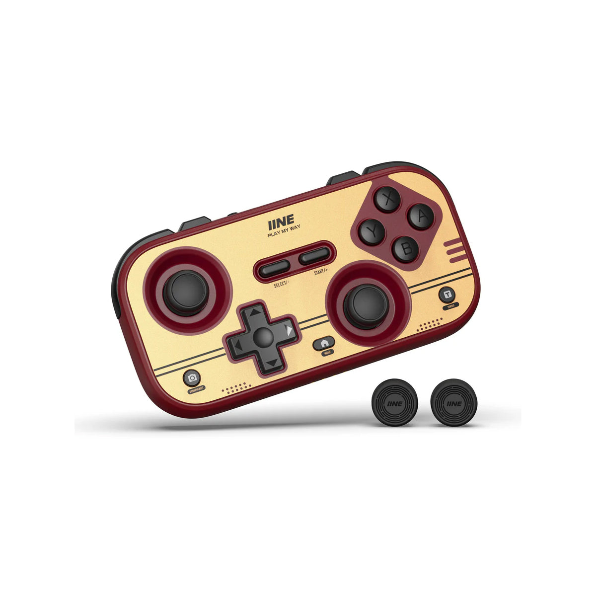 IINE Palm-Sized Retro Chronos Controller for Nintendo Switch / Nintendo Switch 2 (Red) (L1241)