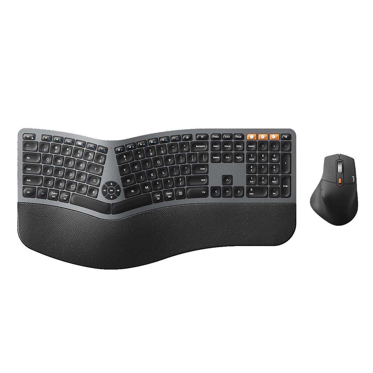 ProtoArc EKM01 Plus Dual Mode Full Size Ergonomic Keyboard Mouse Combo (Black) (CP013399)