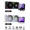XYZ HydroView AIO 240 ARGB Liquid Cooler with Temperature Display (Black, White)