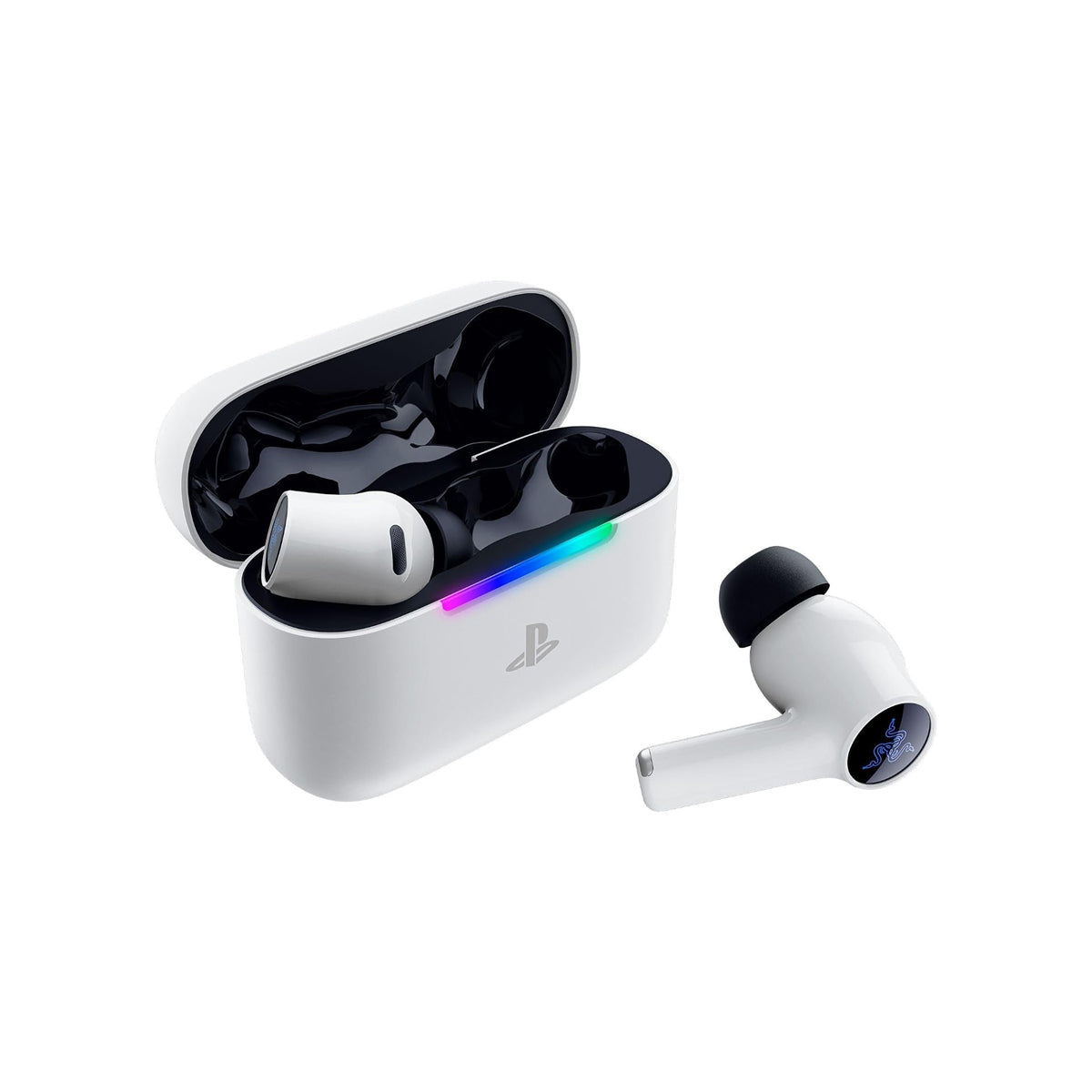 Razer Hammerhead V3 X HyperSpeed Wireless Multi-Platform Gaming Earbuds for PS5 (White)