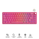 Royal Kludge R65 Single-Mode RGB 66 Keys Hot-Swappable Mechanical Keyboard Berry Red (Cream Switch, Beige Switch)