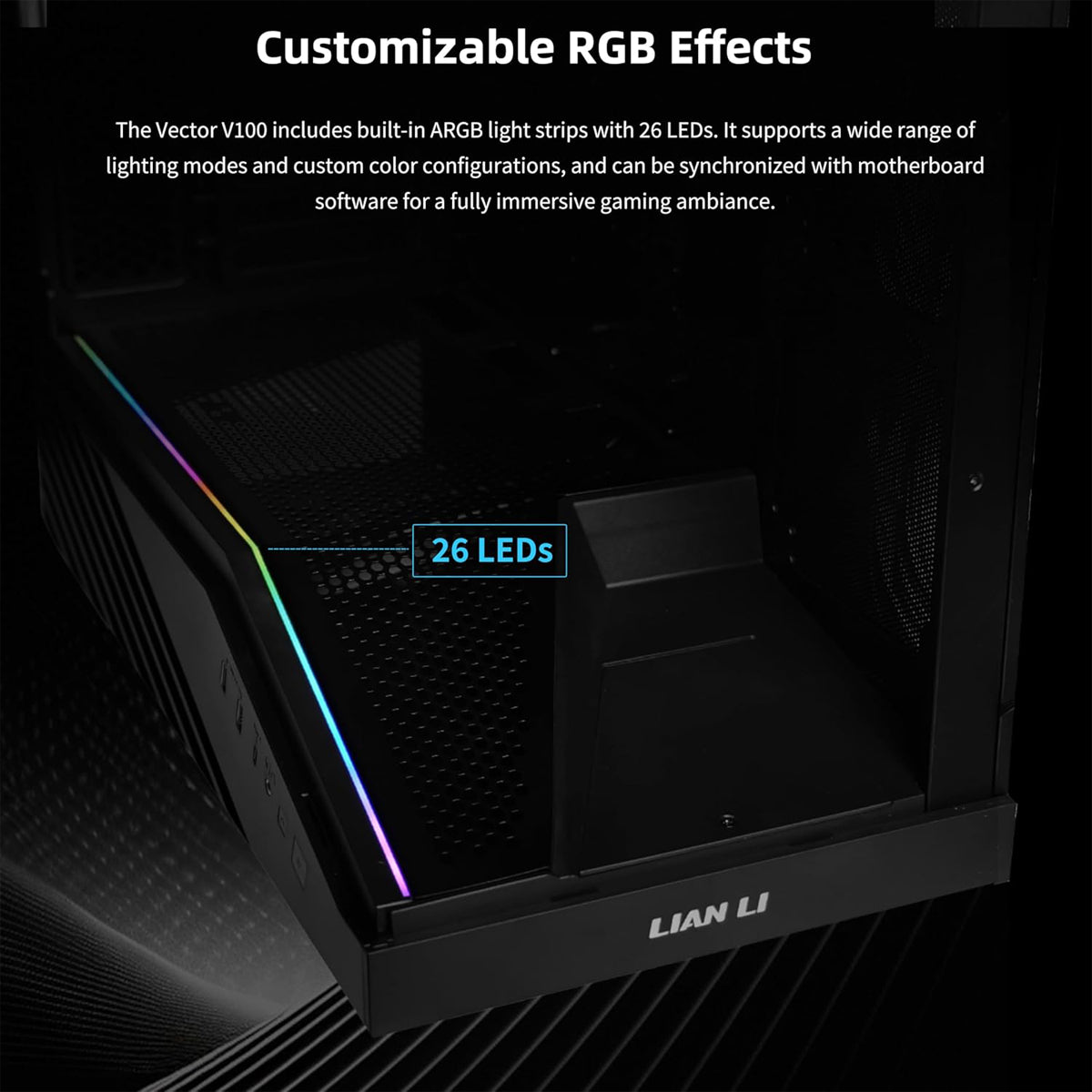 Lian Li V100 Vector ATX Mid-Tower Case (White) (G99.V100W.00)