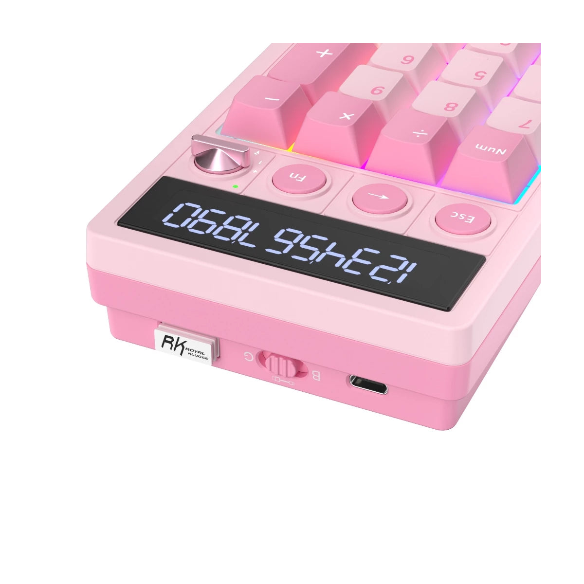 Royal Kludge M20 Tri-Mode RGB KeyPad & Calculator Pink Melody