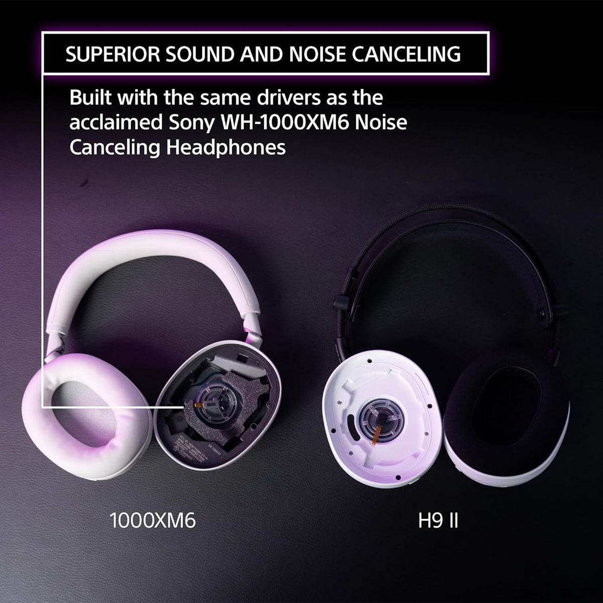 Sony Inzone H9 II Wireless Noise Cancelling Gaming Headset (Black, White)
