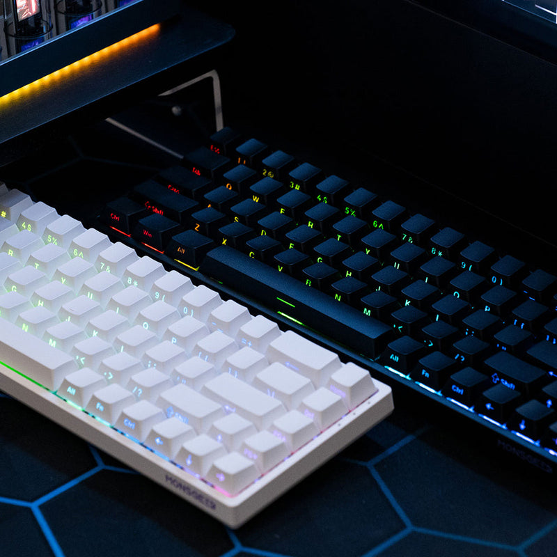 MonsGeek FUN68 HE White Tri-Mode RGB Mechanical Keyboard