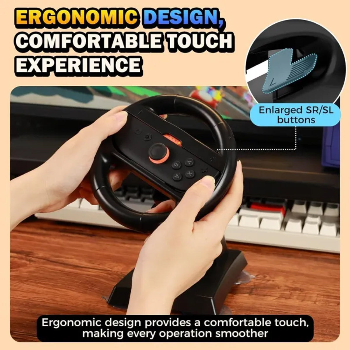 IINE Racing Wheel Set for Nintendo Switch / Nintendo Switch 2 (L1198)