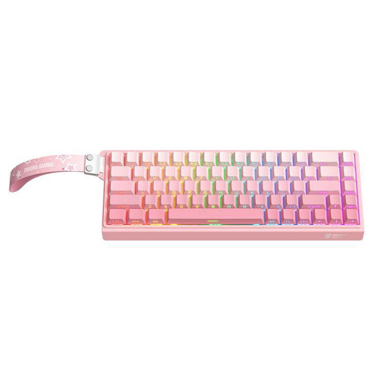 Onikuma G69 68 Keys RGB Wired Magnetic Switch Keyboard (Pink)