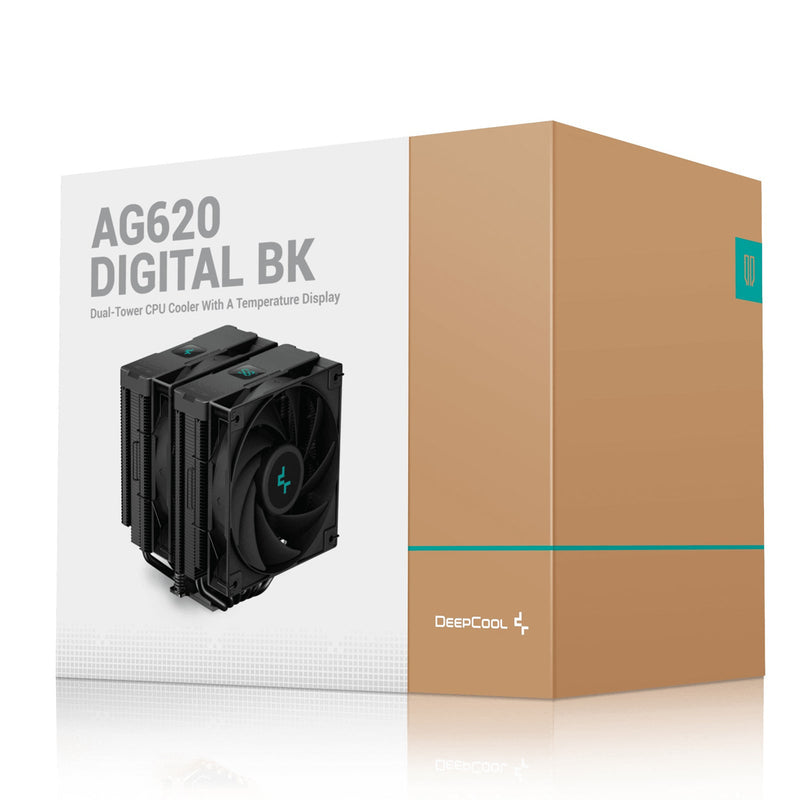 Deepcool AG620 Digital Dual-Tower CPU Cooler With A Display