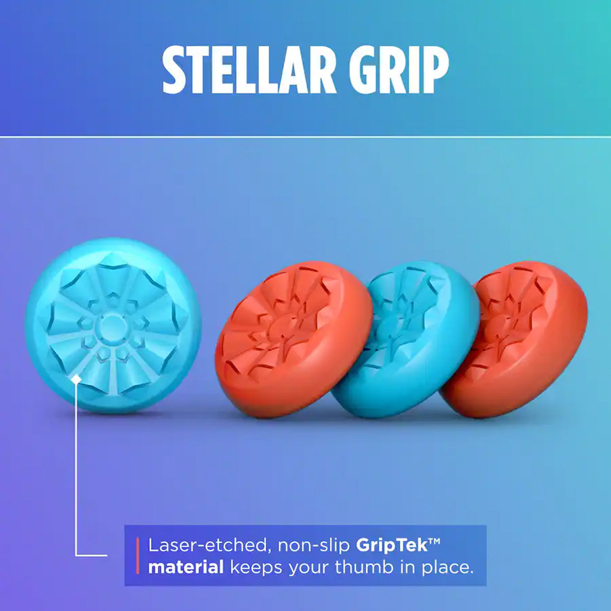 SteelSeries Kontrolfreek No-Slip Thumb Grips Red/Blue Galaxy Edition f