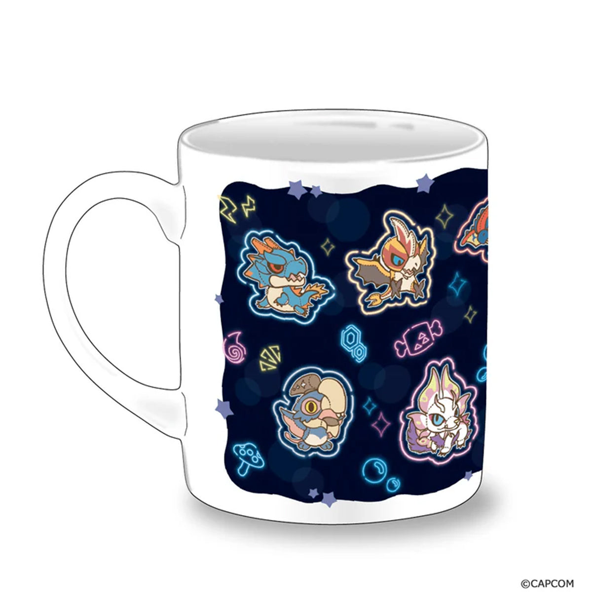 Monster Hunter Chibi Style Heat-changing Mug: Neon-themed Pre-order Downpayment