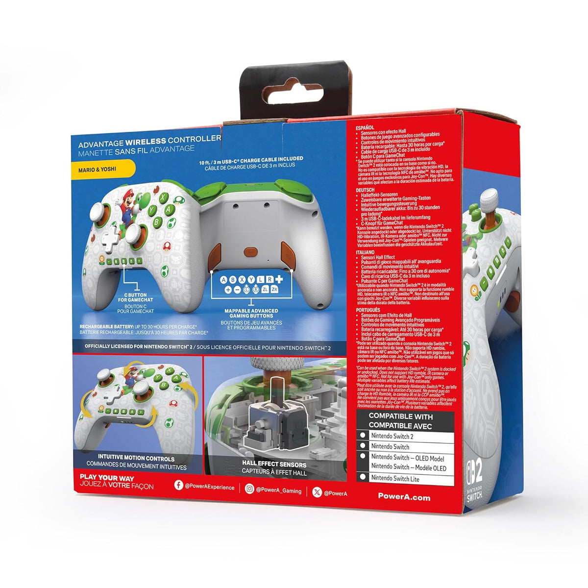 PowerA Advantage Wireless Controller for NSW 2 (Mario & Yoshi)