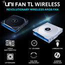 Lian Li Uni Fan TL Wireless 140mm Revolutionary Wireless Reverse Blade ARGB Fan - Single Pack (White) (14RTLLCD1W1W)