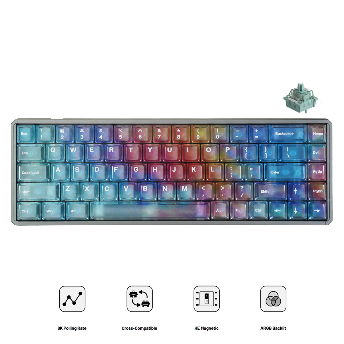 Akko MOD68 HE Aluminum Case Wired ARGB Magnetic Keyboard