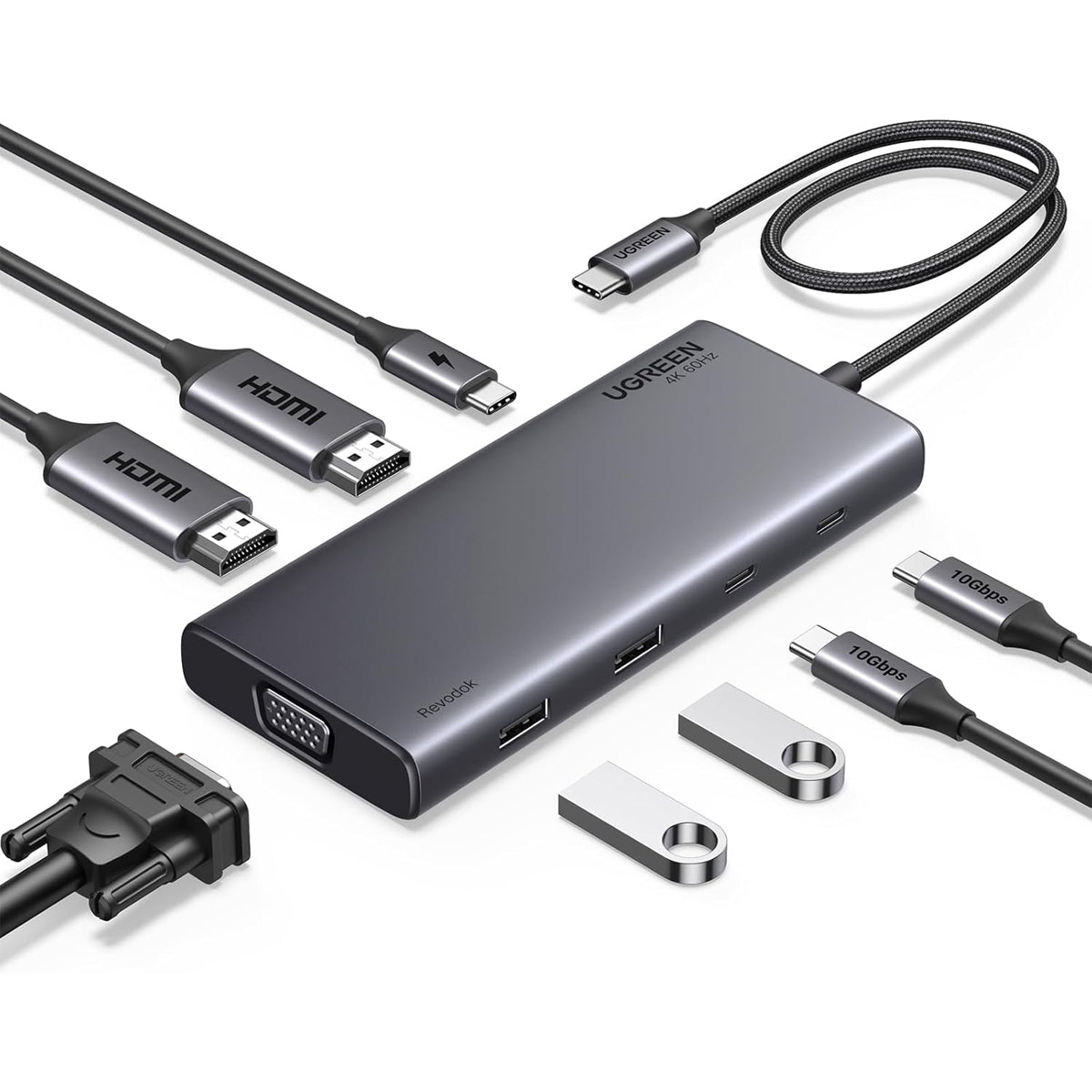 Ugreen Revodok Converter (8-in-1) Multifunction Adapter (CM639/35588)