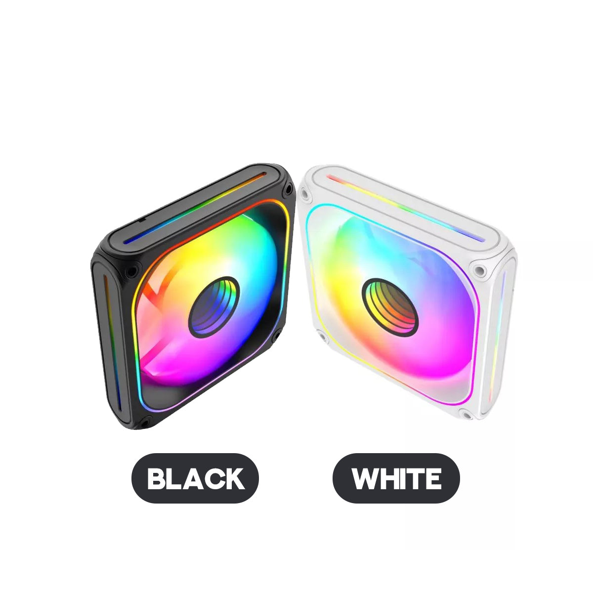 Coolman Drift Core CM-07SF 120mm Regular ARGB Cooling Fan (Black, White)