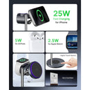 SODI T13W Qi2 25W 3-in-1 Wireless Charger with Silent Cooling Fan