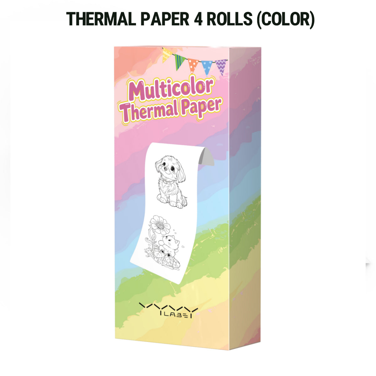 Vyvylabs Thermal Paper 4 Rolls (Color) (V-RMZ-CS)